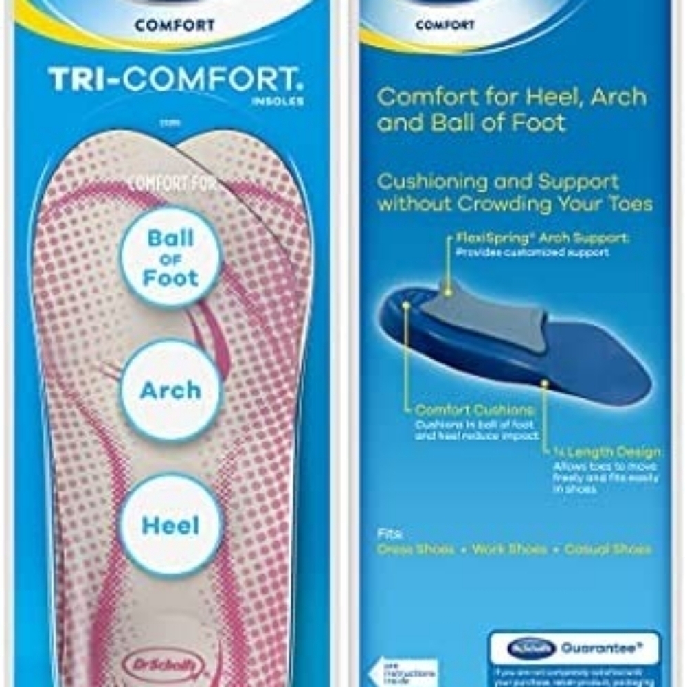Dr. Scholl's Tri-Comfort Insoles - for Heel, Arch Support and Ball of Foot